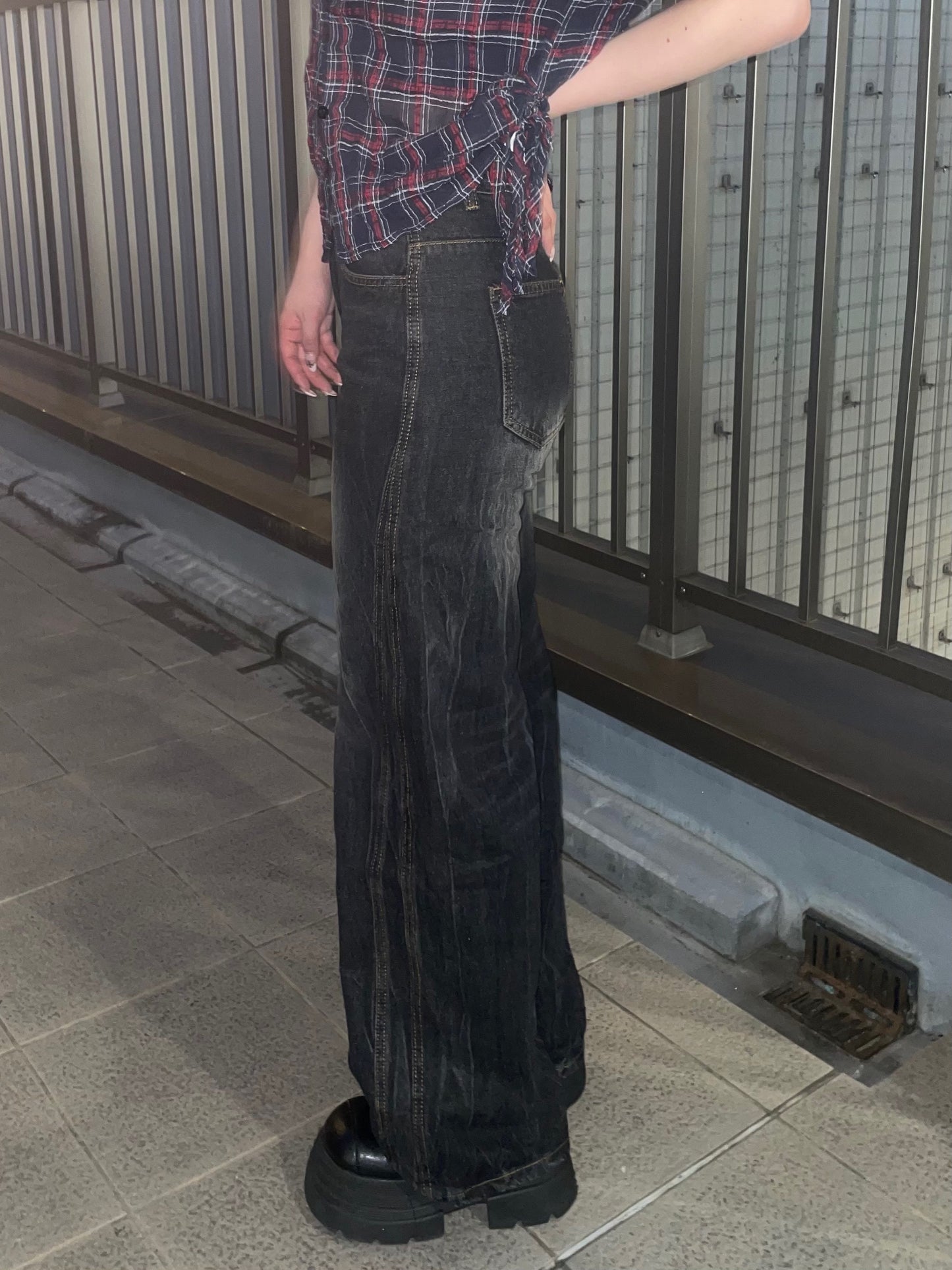 ダメージビッグシルエットデニムパンツ DPB74149