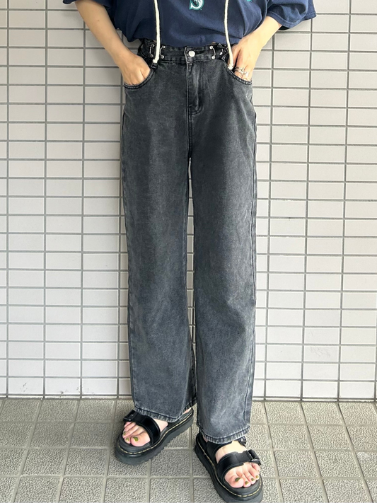 ウエストデザイングレーデニムパンツ DPA61300