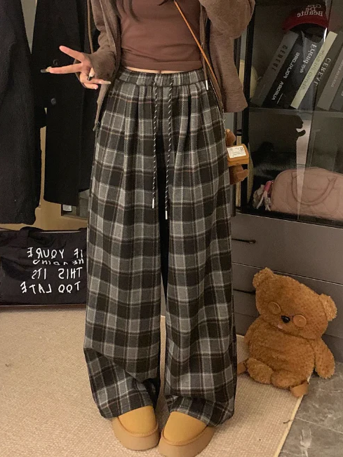 カラーワイドチェックパンツ DPB71625