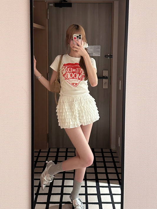 ハートプリントTシャツ DPB81082