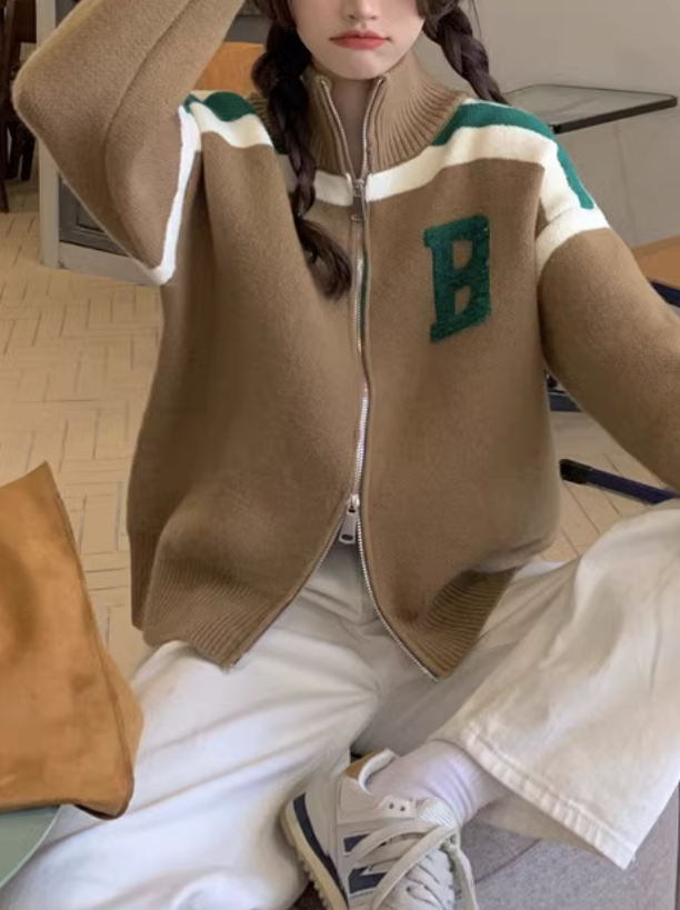 Bロゴダブルジッパーニット DPB71332