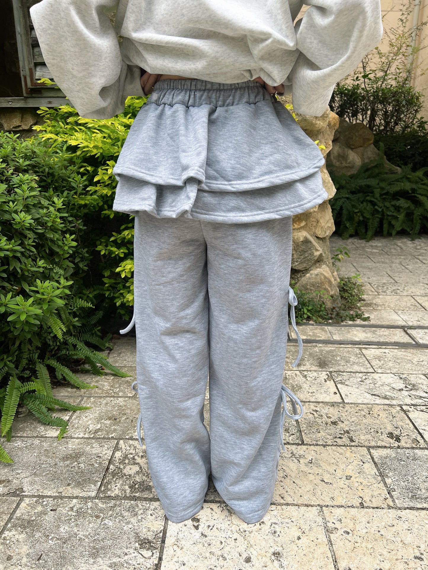 スカートレイヤードリボンスウェットパンツ DPB79200