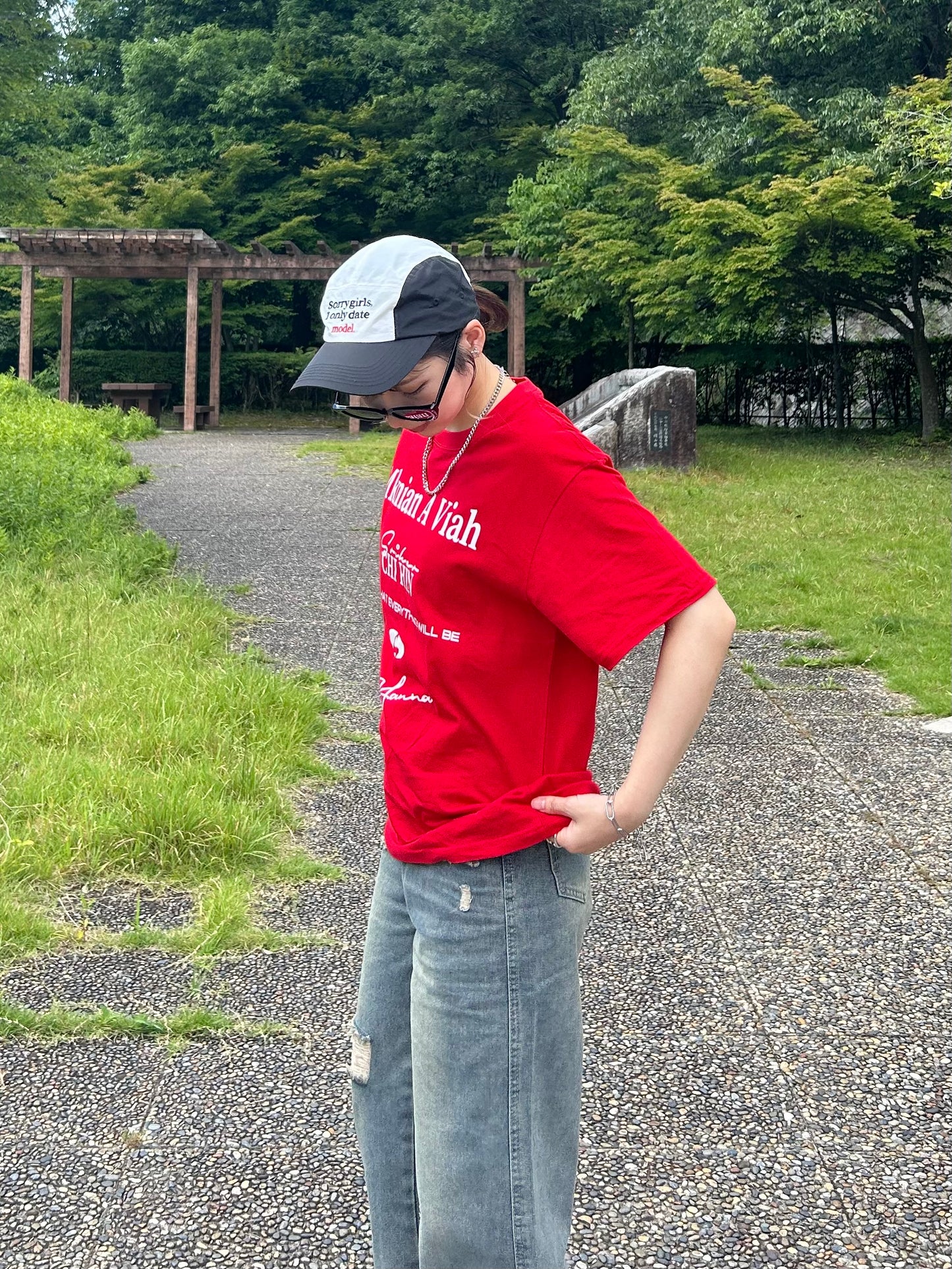 レッドロゴTシャツ DPA61394