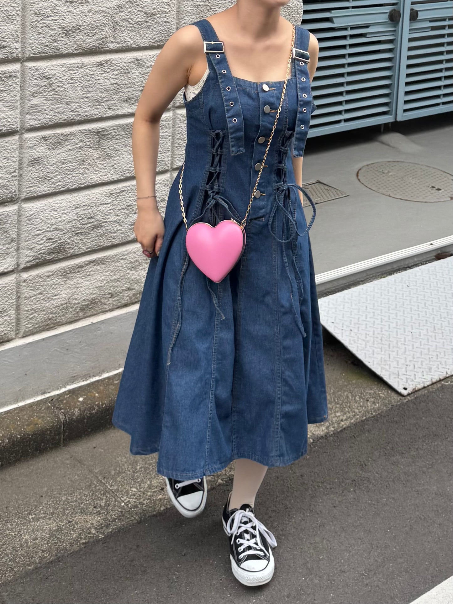リボンデニムワンピース DPB76139