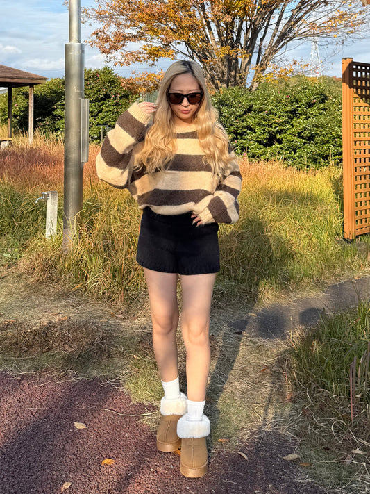 ボーダニットトップス DPB73526