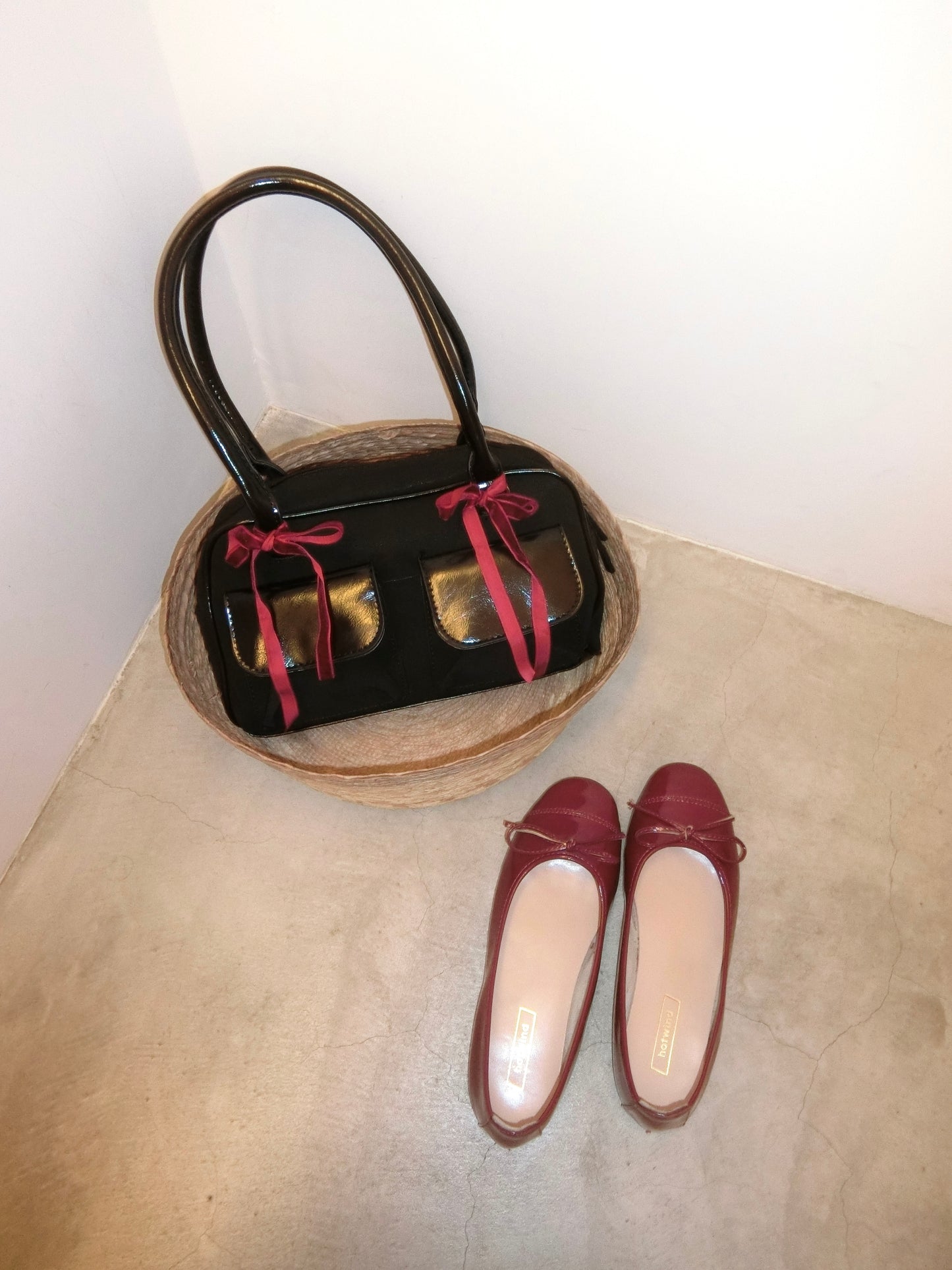 ワインレッドリボンシューズ DPB43228