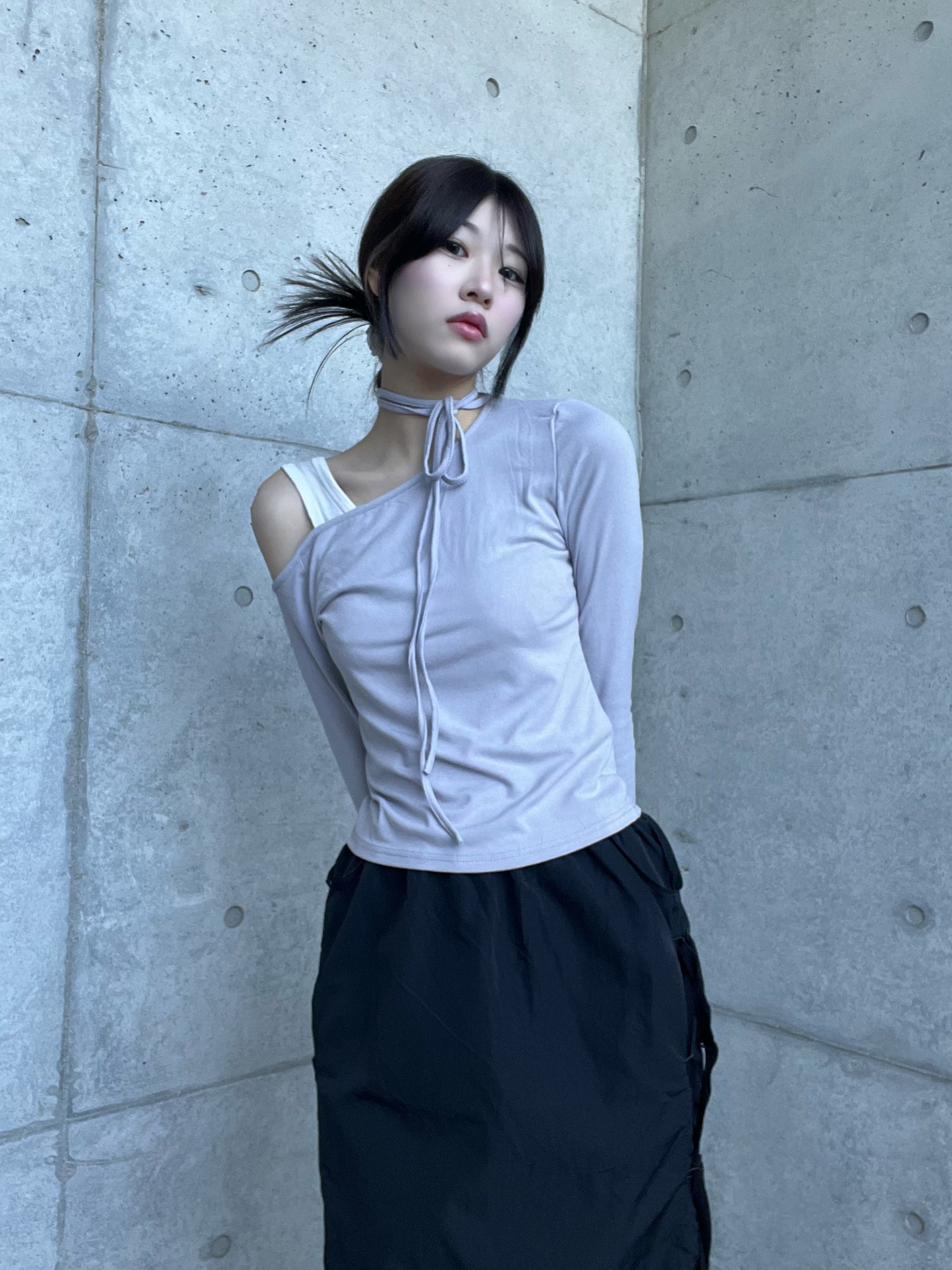 クロップドリボンロングTシャツ DPB65037