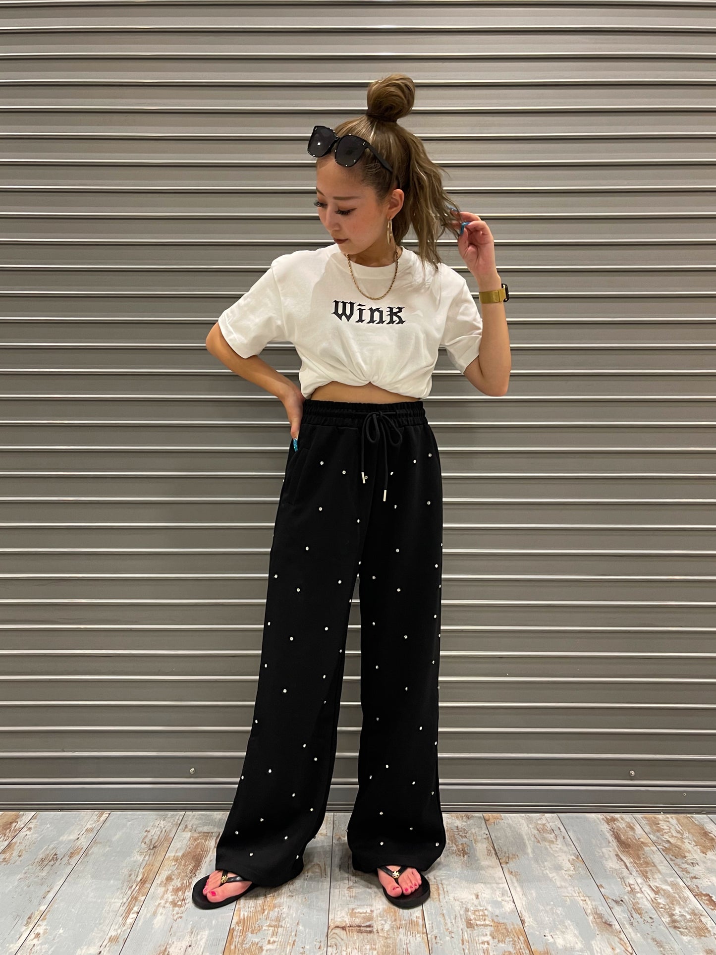 ラメスウェットパンツ DPB73103