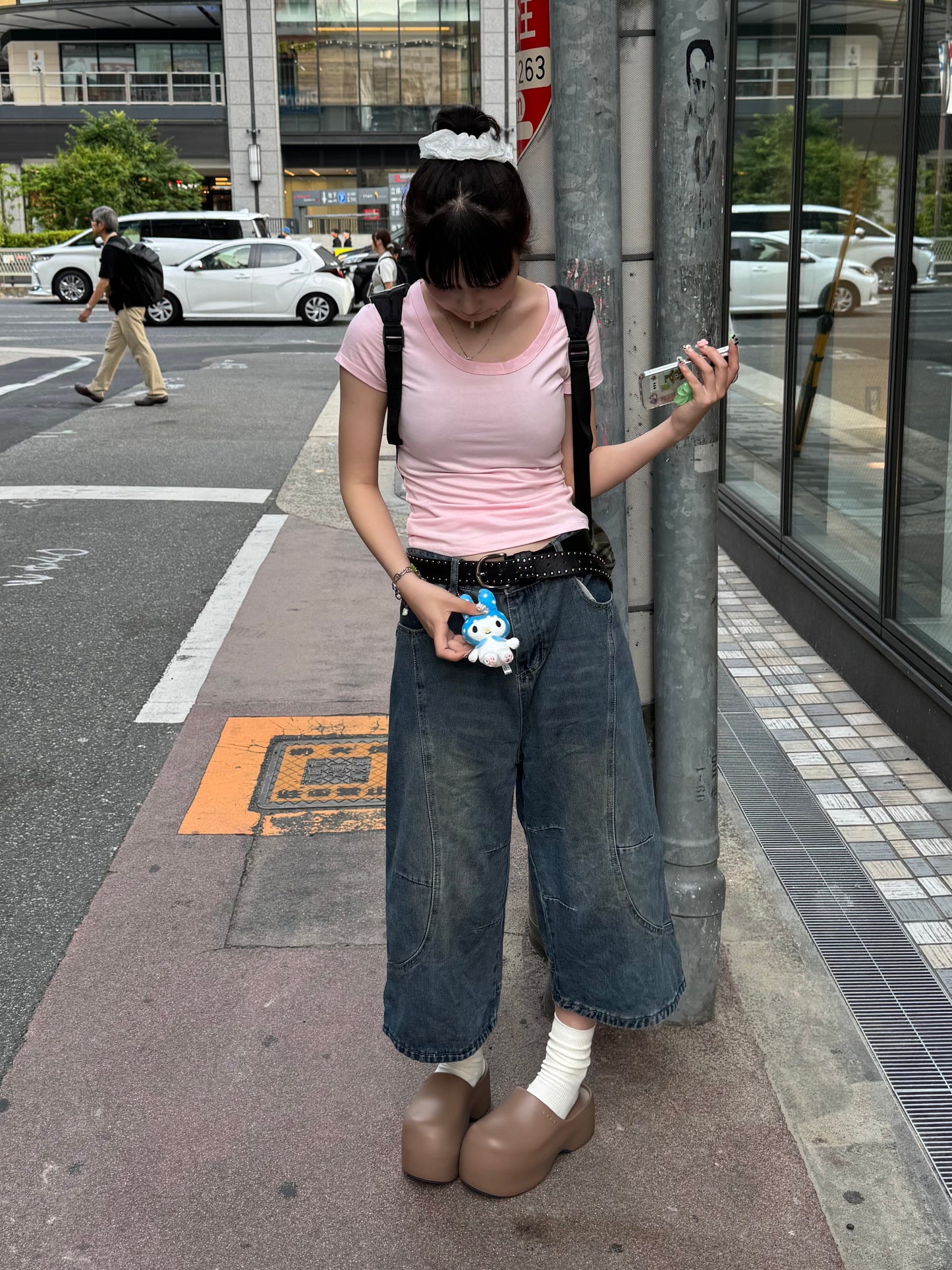 ラウンドネックピチTシャツ DPB85246