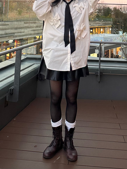 フリルレザーミニスカート DPA43261