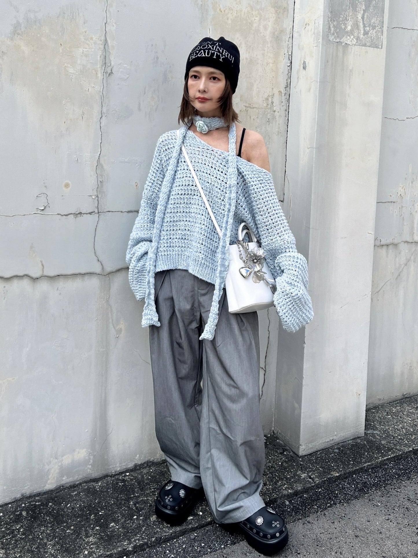 ハイウエストタックワイドパンツ DPB79036