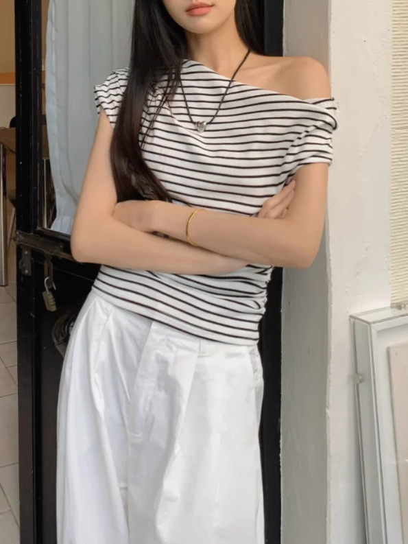 ワンショルボーダーTシャツ DPB71766