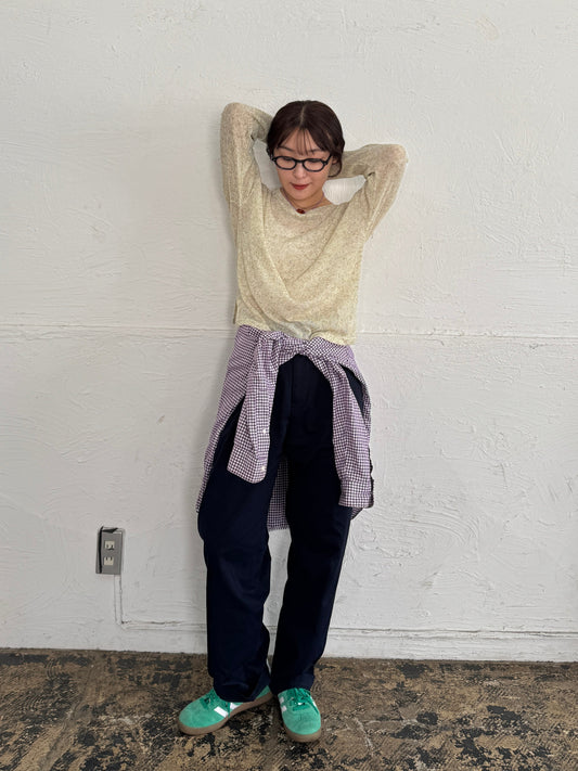 ネップライクシアーロングスリーブTシャツ DPB78137