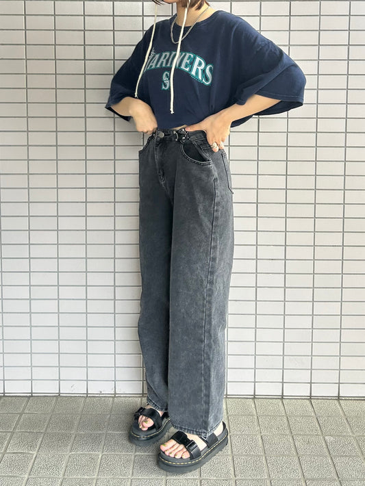 ウエストデザイングレーデニムパンツ DPA61300