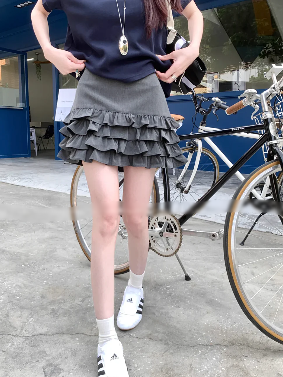 切り替えミニフリルスカート DPB71704