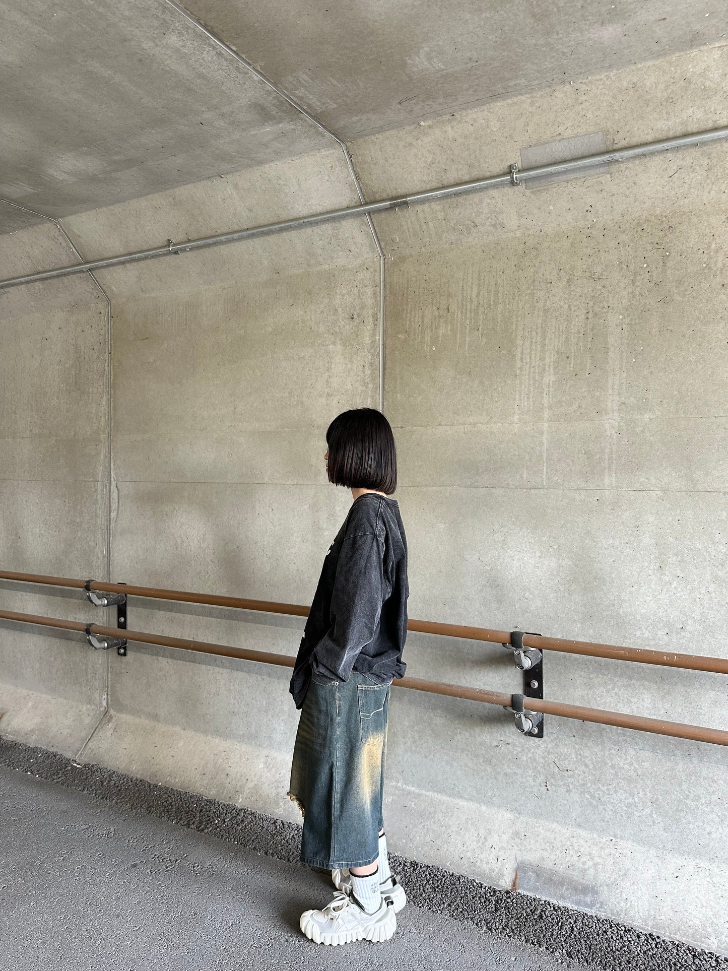 ダメージデニムハーフパンツ DPB70084