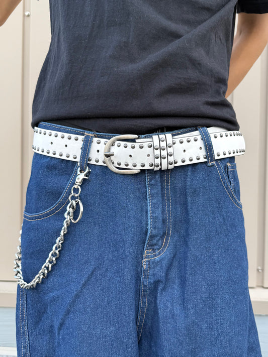 ホワイトスタッズベルト DPB90017