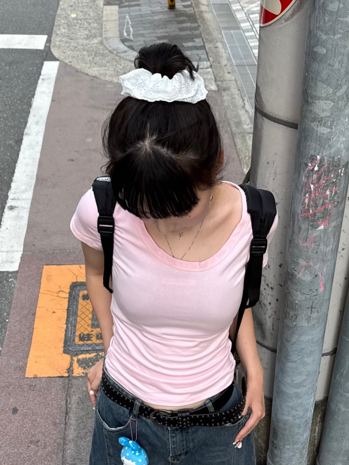ラウンドネックピチTシャツ DPB85246