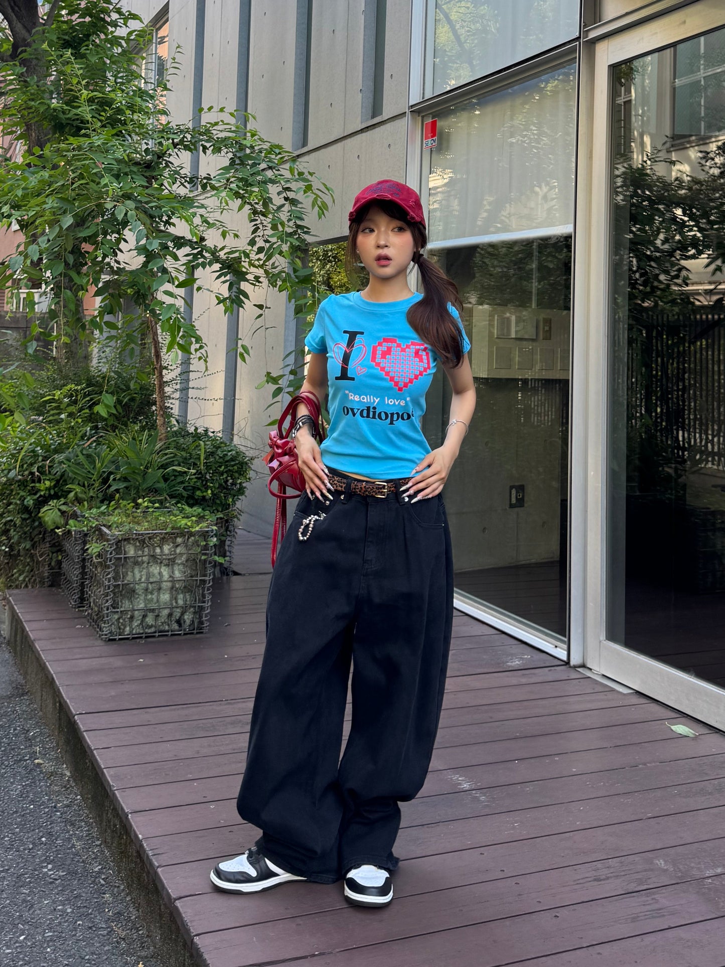 ピクセルアイラブTシャツ DPB86086