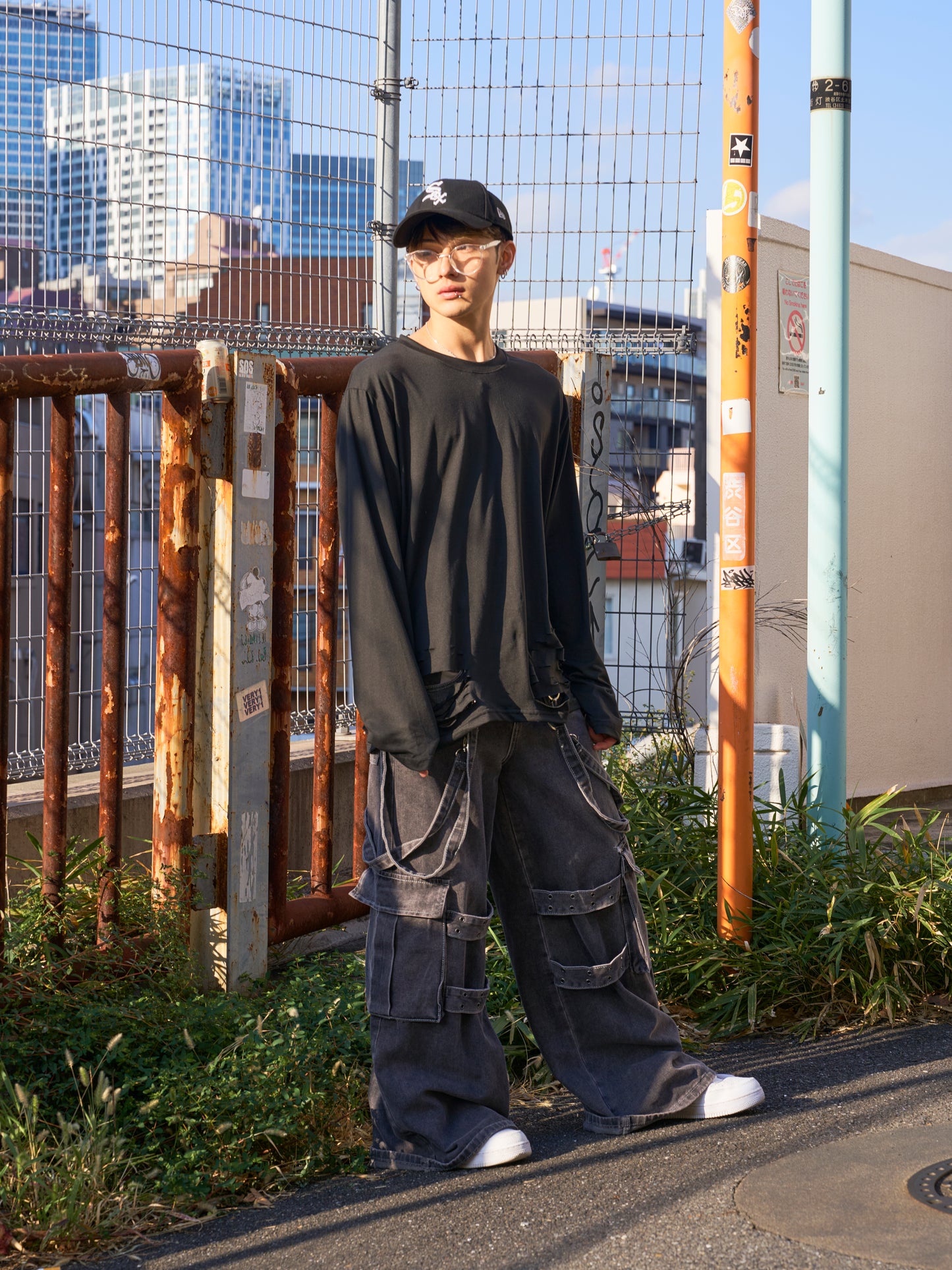 ブラックダメージTシャツ SPA08021