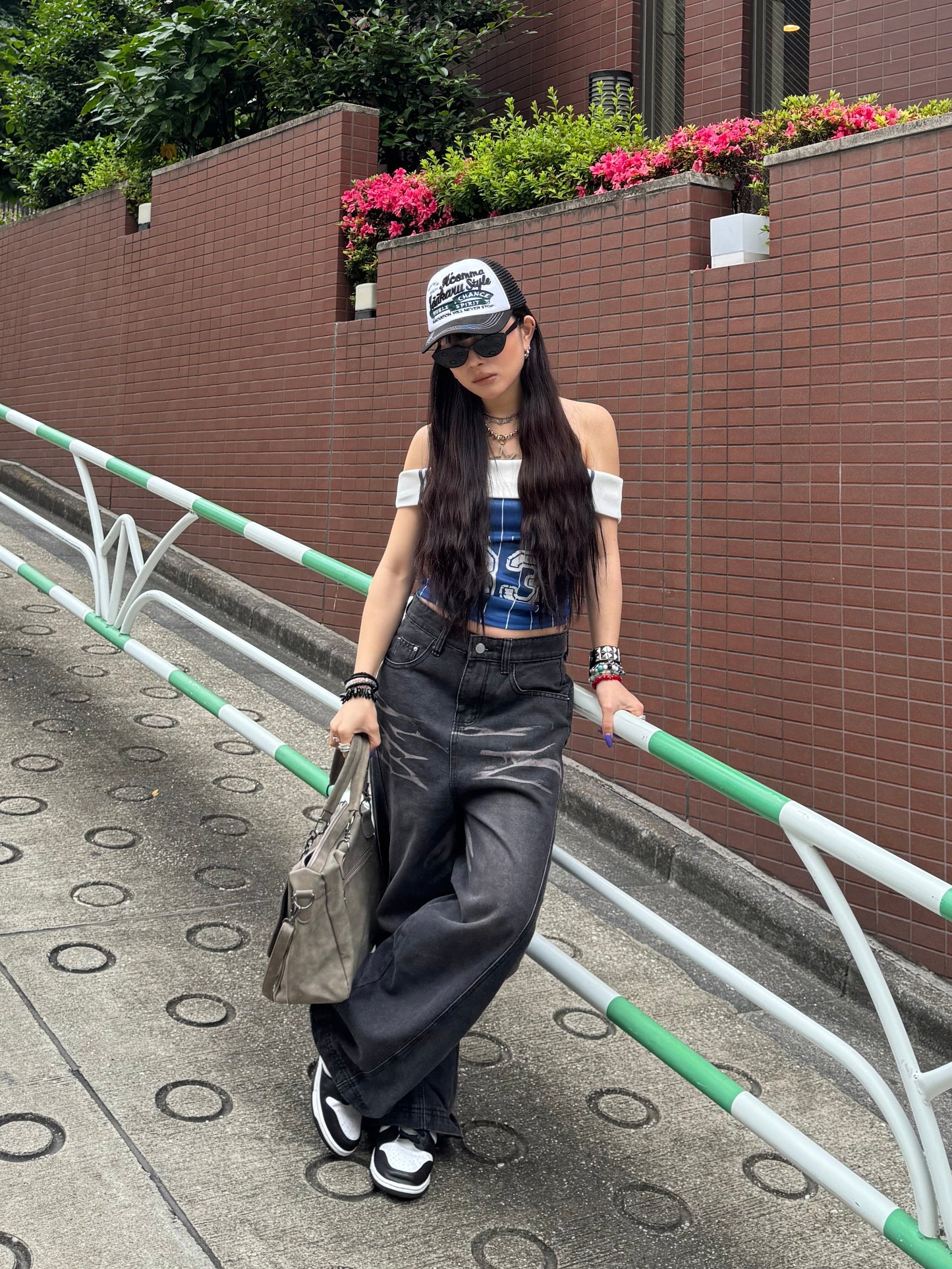 ナンバーオフショルダートップス DPB86053