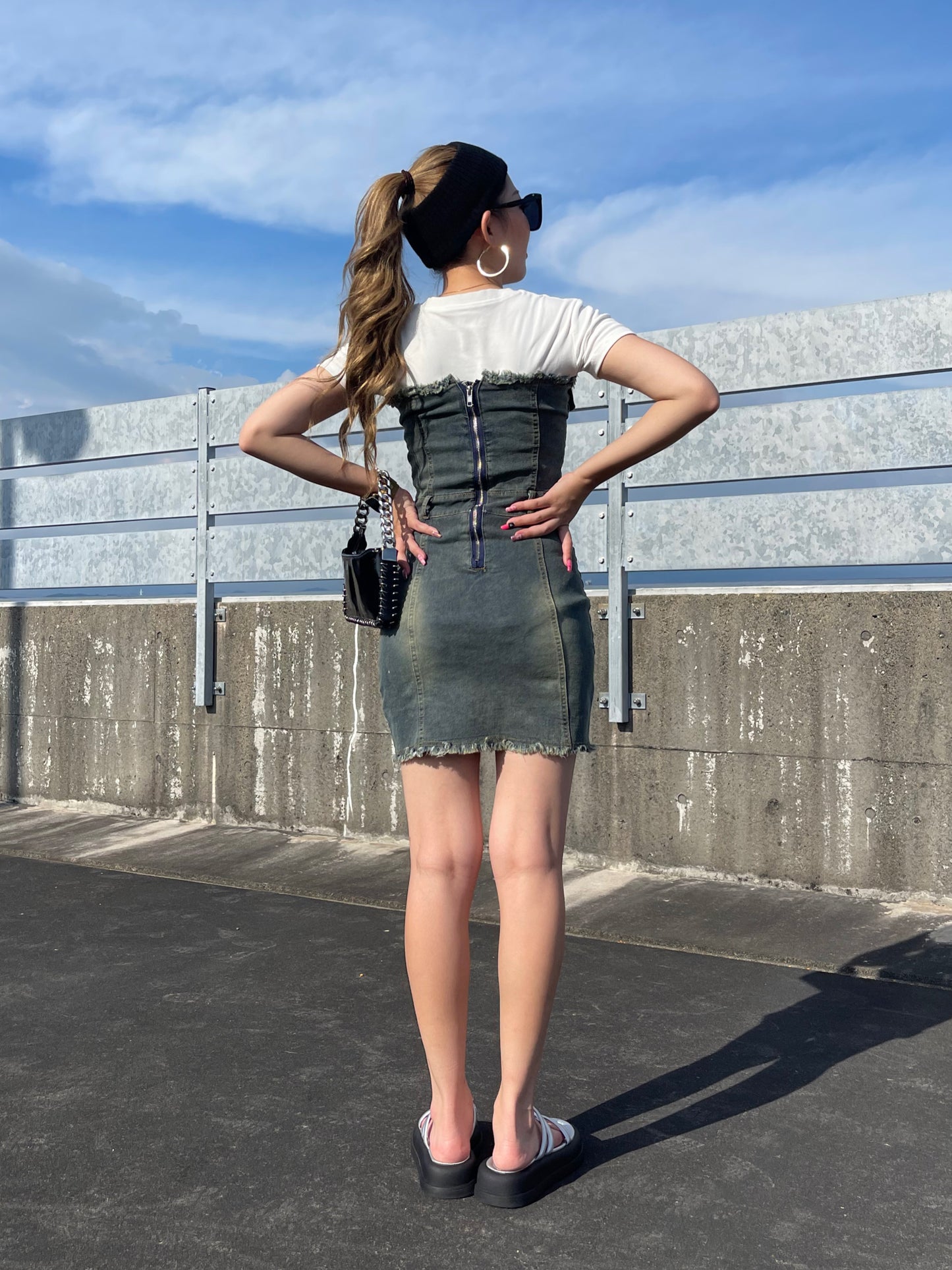 チューブトップデニムワンピース DPB73078