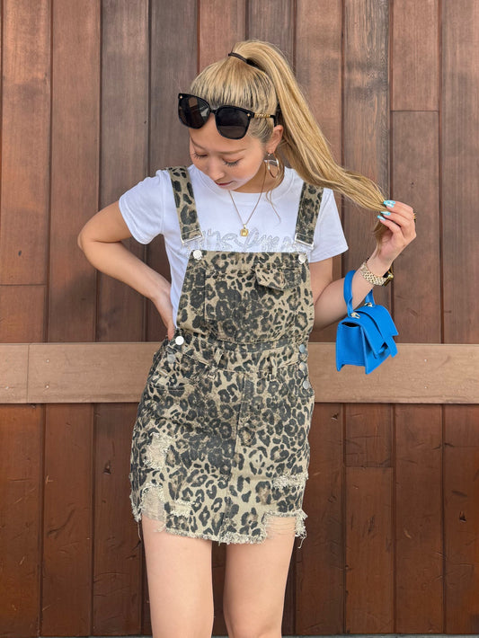 レオパードサロペットスカート DPB73327