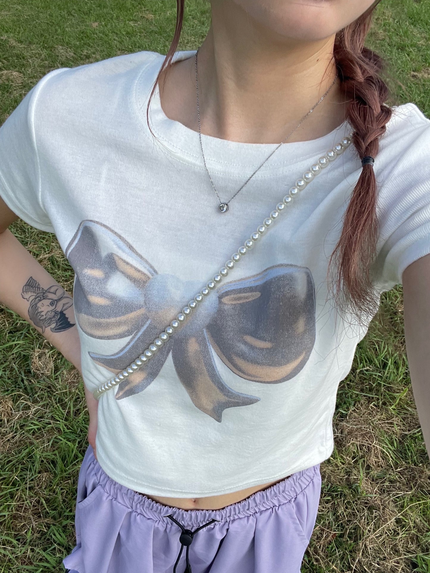 リボンクロップドTシャツ DPB68071