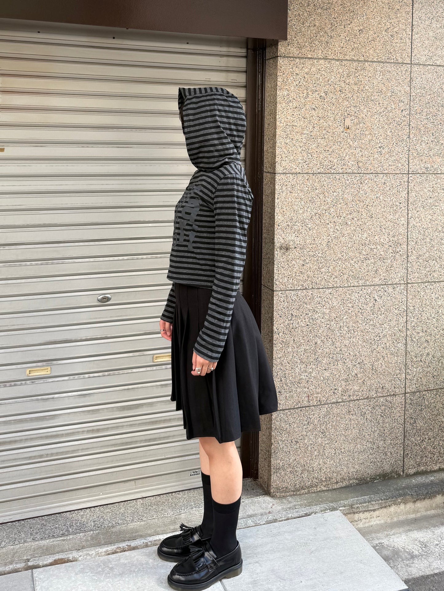 ストライプロゴフーディーカットソー DPB93003