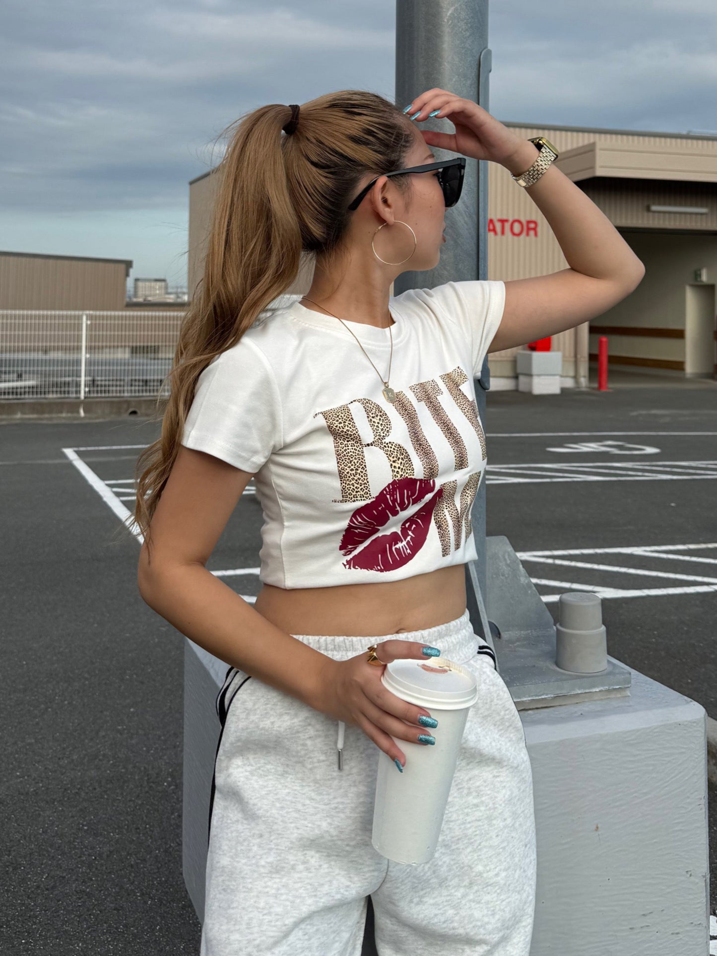 リッププリントTシャツ DPB73386