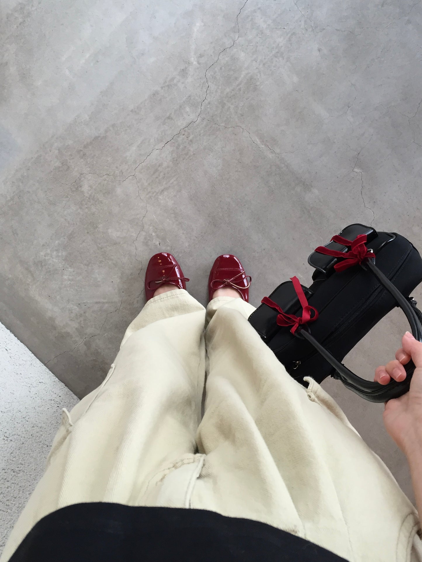 ワインレッドリボンシューズ DPB43228