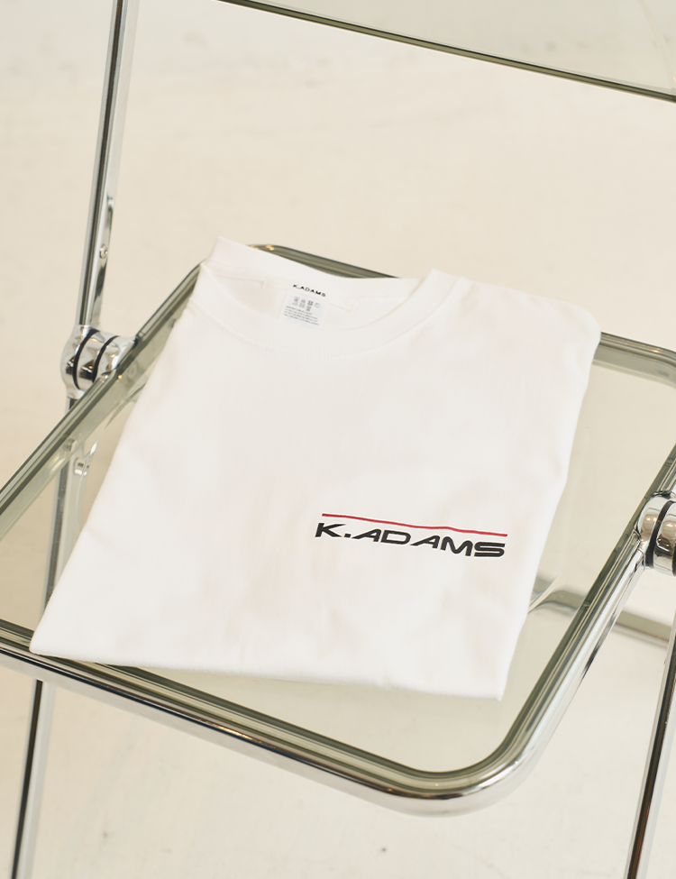 K.ADAMSロゴロングスリーブTシャツ