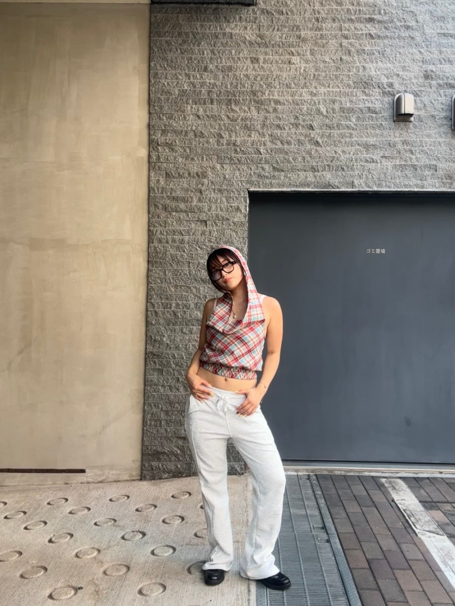 フーディーチェックタンクトップ DPA14451