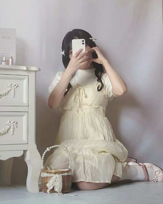 イエローロングワンピース CPA40036