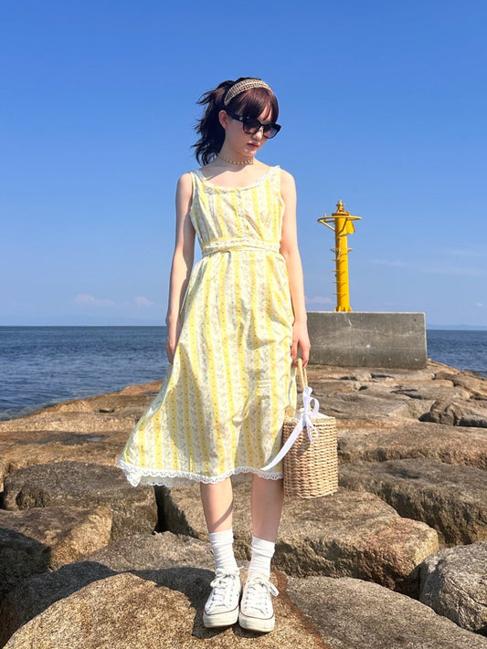イエローレトロワンピース DPA43414