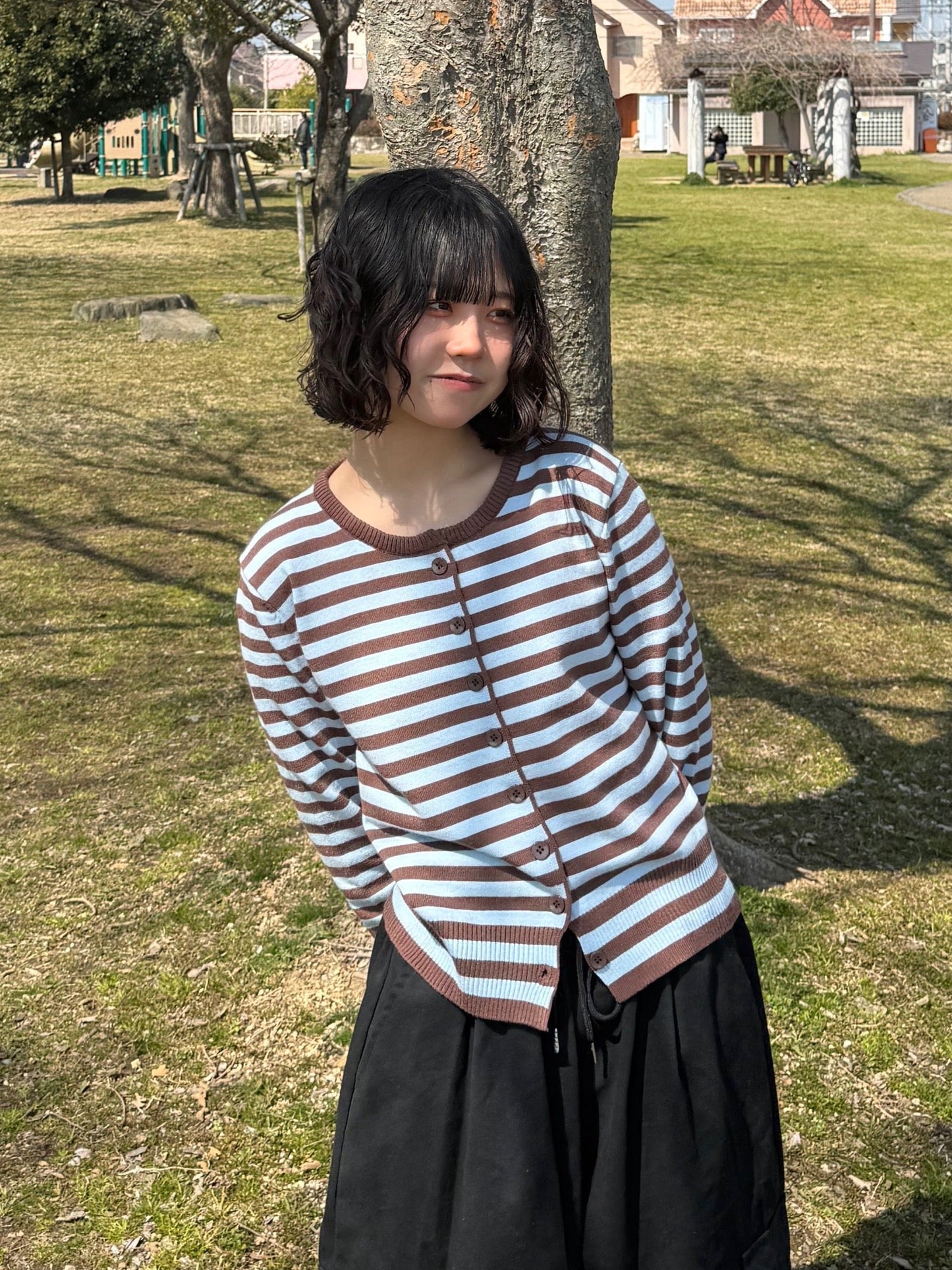 ボーダーカーディガン DPB70147