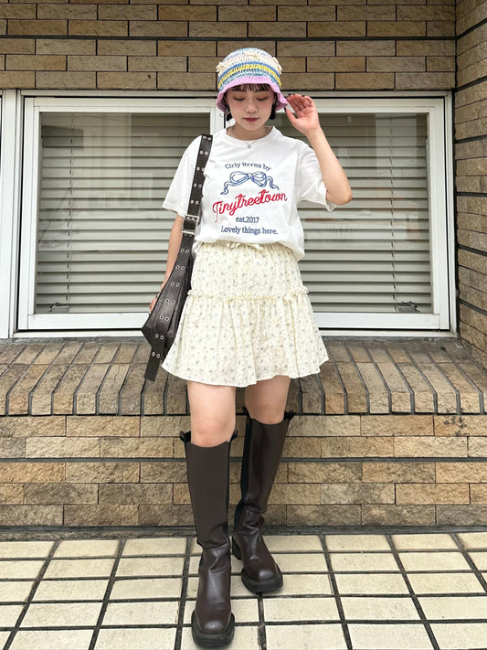 フラワーフリルミニスカート DPB76033