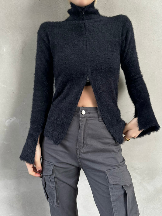 ハイネックニットジップトップス DPB26297