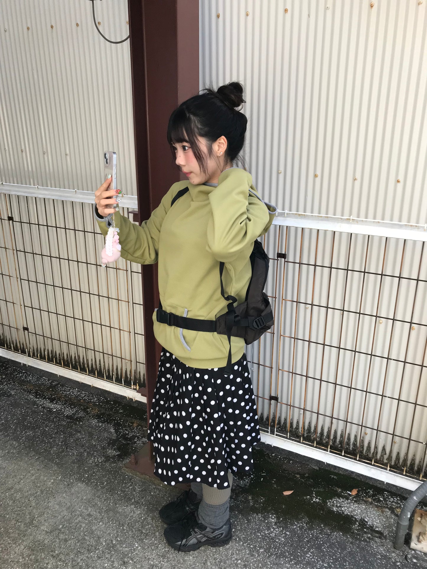 パイピングライトグリーンパーカー DPB89170