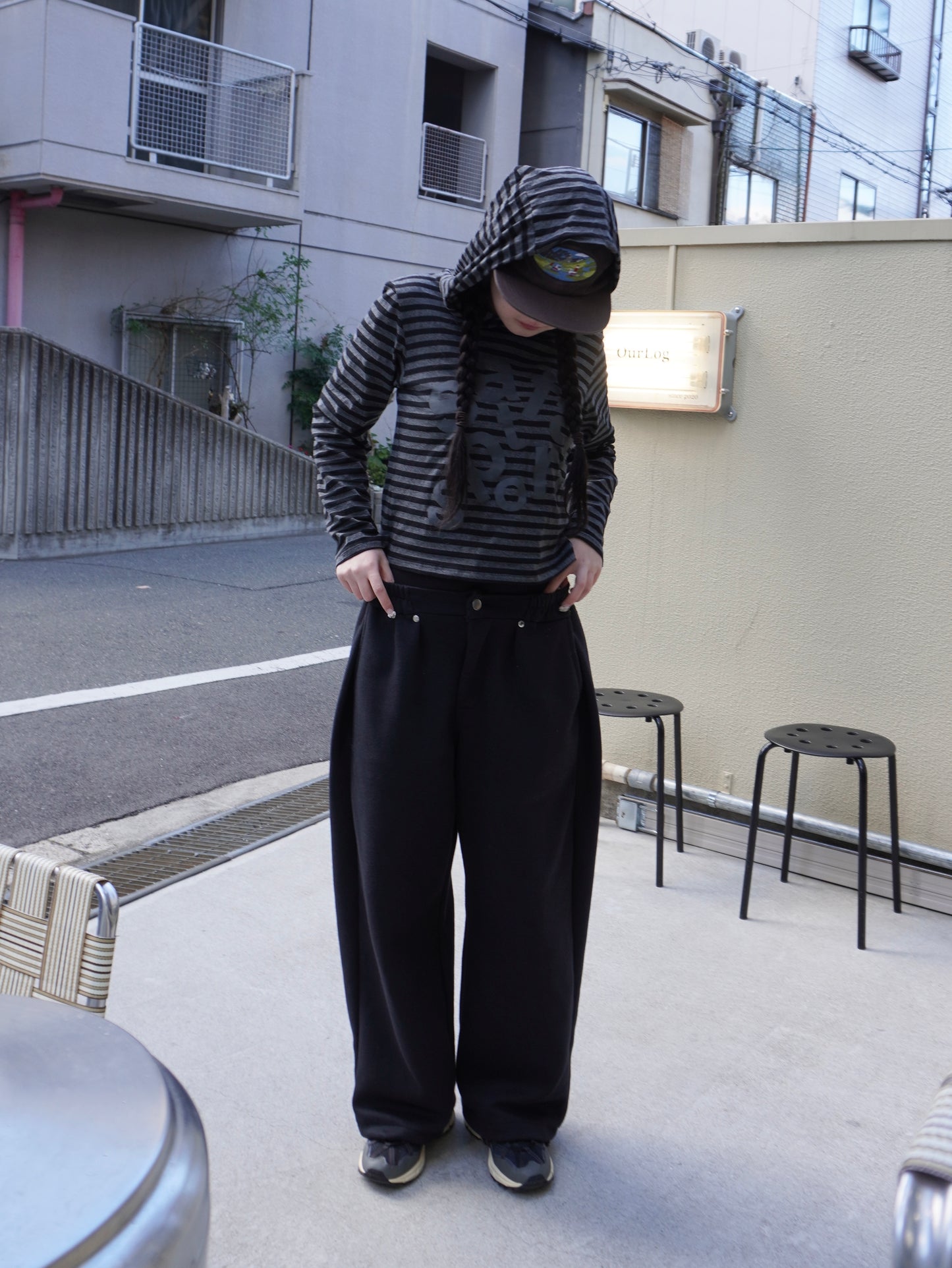 ボーダーグラフィックTシャツ DPB85081