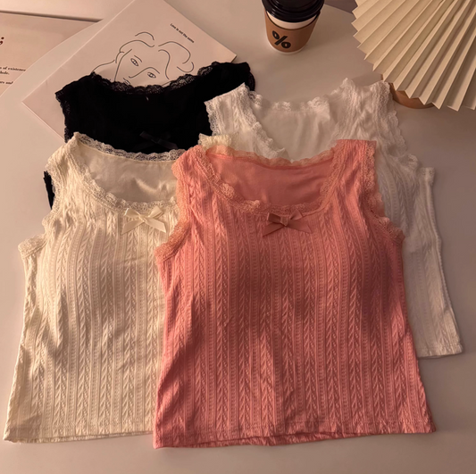 リボンレースタンクトップ CPA42317