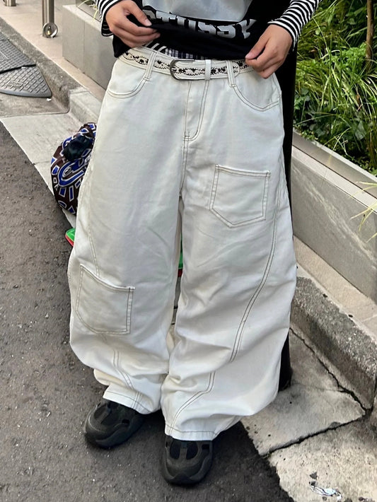 ステッチホワイトバルーンパンツ DPB92005