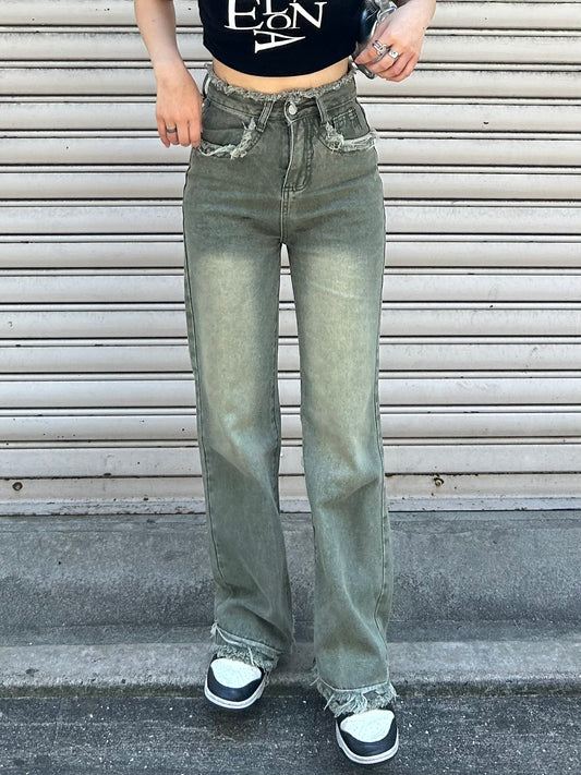 フリンジデニムパンツ DPA61297