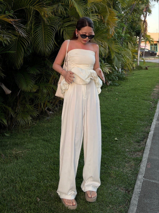 ホワイトセンタープレスワイドパンツ DPB56266