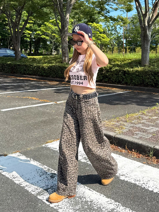 レオパードロゴクロップドTシャツ DPB73427