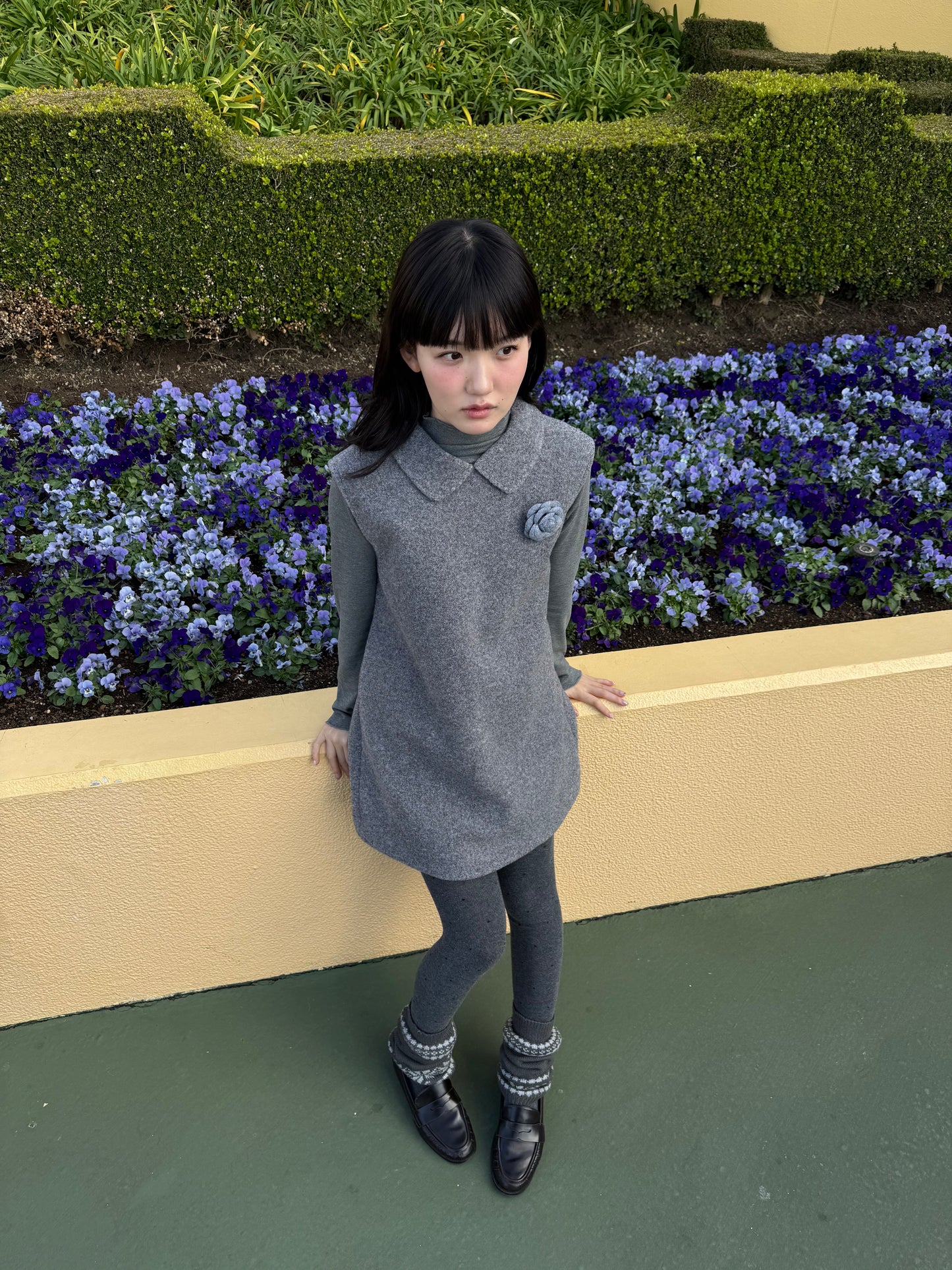 【即納】フラワーポイントワンピースセット DPA43726S