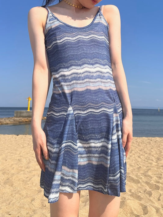 カジュアルブルーキャミワンピース DPA43413