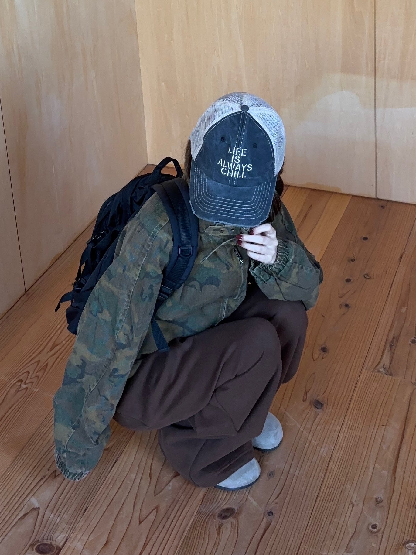 スタンドカラーカモフラジップジャケット DPB88131