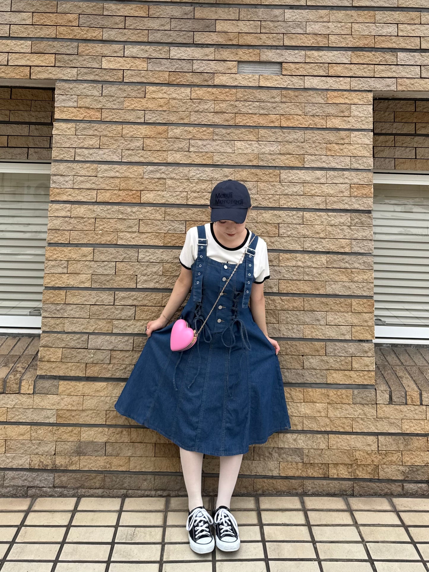 リボンデニムワンピース DPB76139