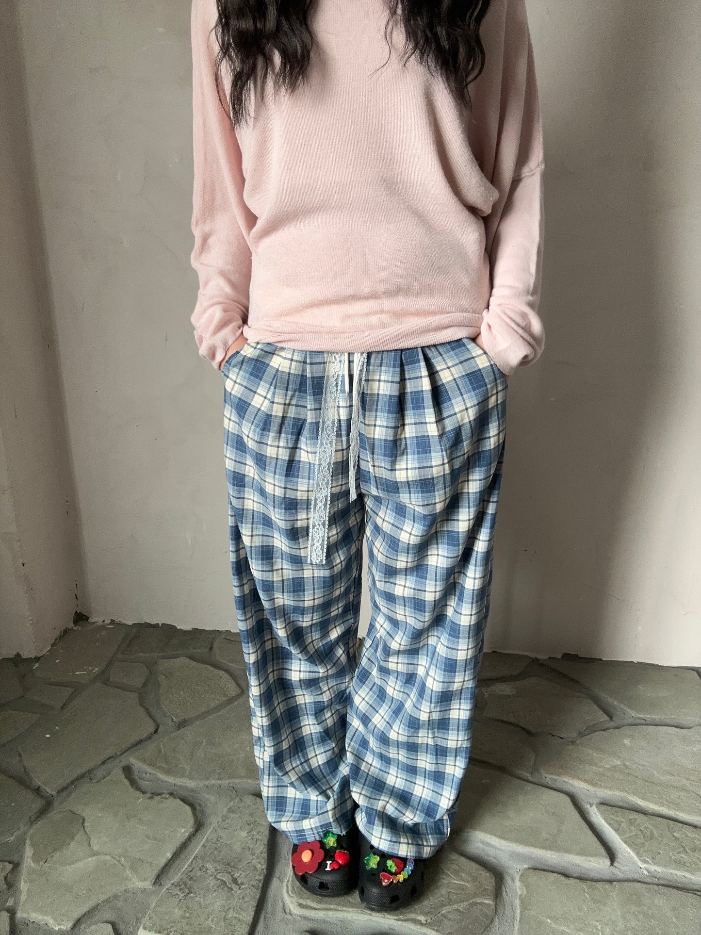 チェックレイヤードパンツ DPB95009